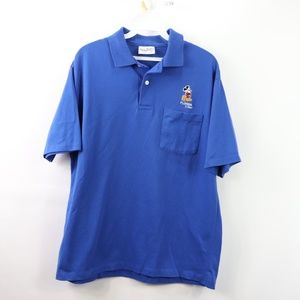80s Disney Mens Large Mickey Mouse Polo Golf Shirt